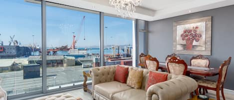 Presidential Apartment, 2 Bedrooms, Kitchen, Ocean View | Living area