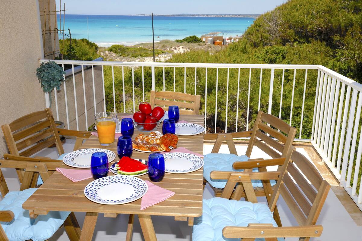 Leilighet, 3 soverom, terrasse, sjøutsikt | Terrasse/patio
