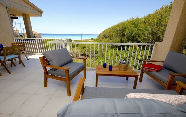 Appartement, 3 chambres, terrasse, vue mer | Terrasse/Patio