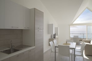 Apartment, 1 Bedroom, Sea View | Living room | LED TV - Airone Residence (Zambrone)