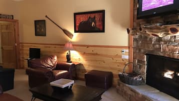 House | Living area | Flat-screen TV, fireplace, DVD player