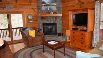 House | Living area | TV, fireplace, DVD player