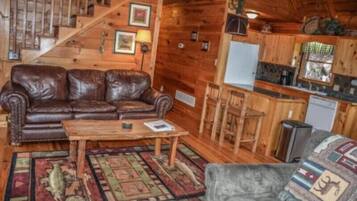 House | Living area | TV, fireplace, foosball