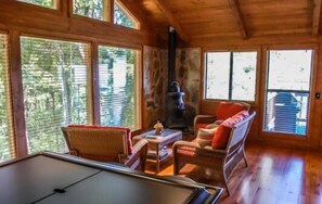 House | Living room | Flat-screen TV, fireplace, DVD player, table football - Vista (Blue Ridge)