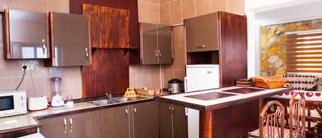 Apartament, 1 llit de matrimoni | Cuina privada | Frigorífic gran, microones, forn i placa de cuina