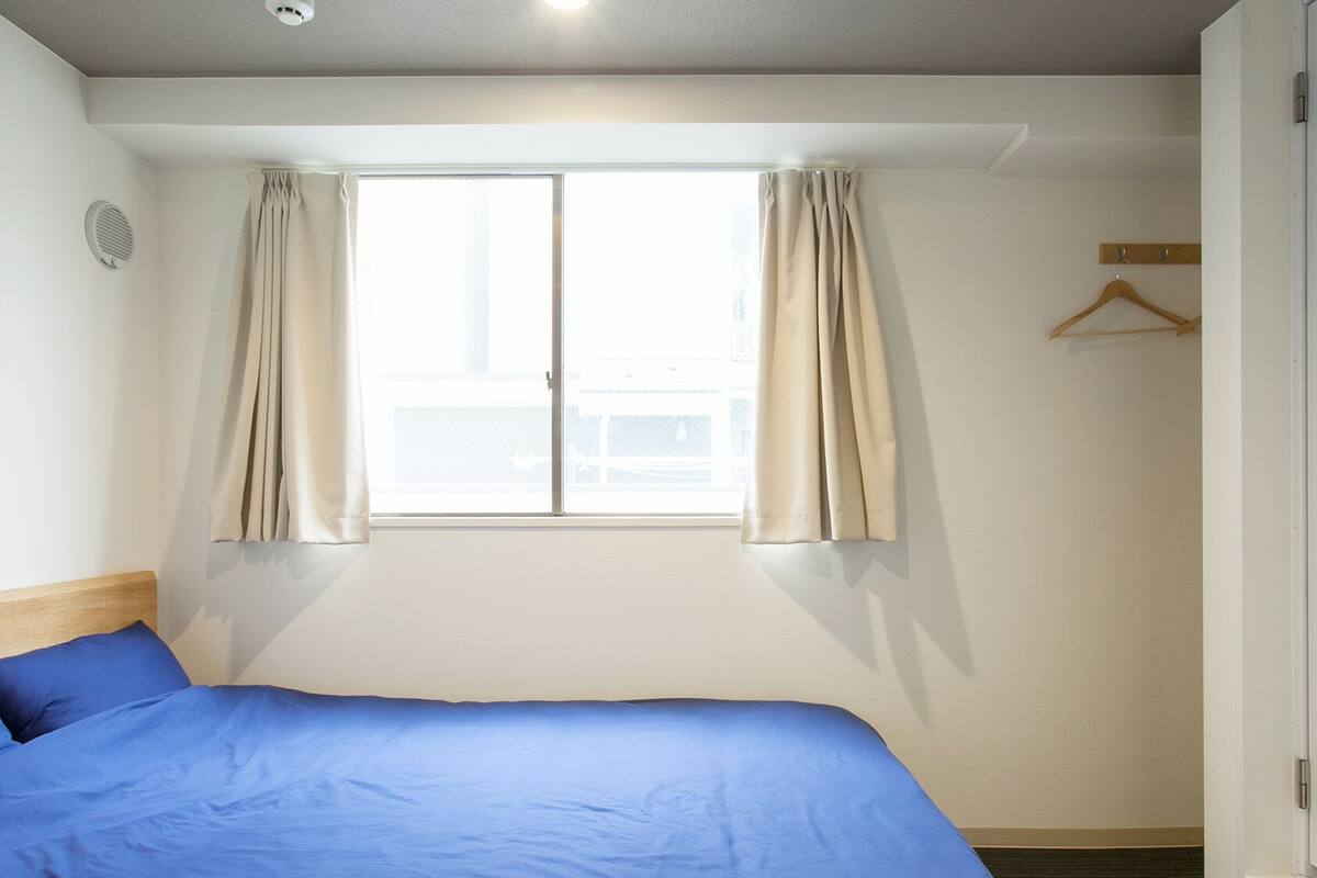 Blackout curtains, soundproofing, iron/ironing board (on request)