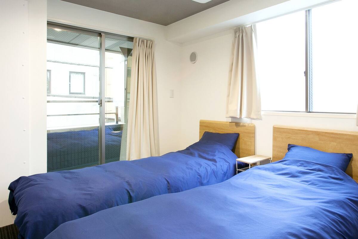 Blackout curtains, soundproofing, iron/ironing board (on request)
