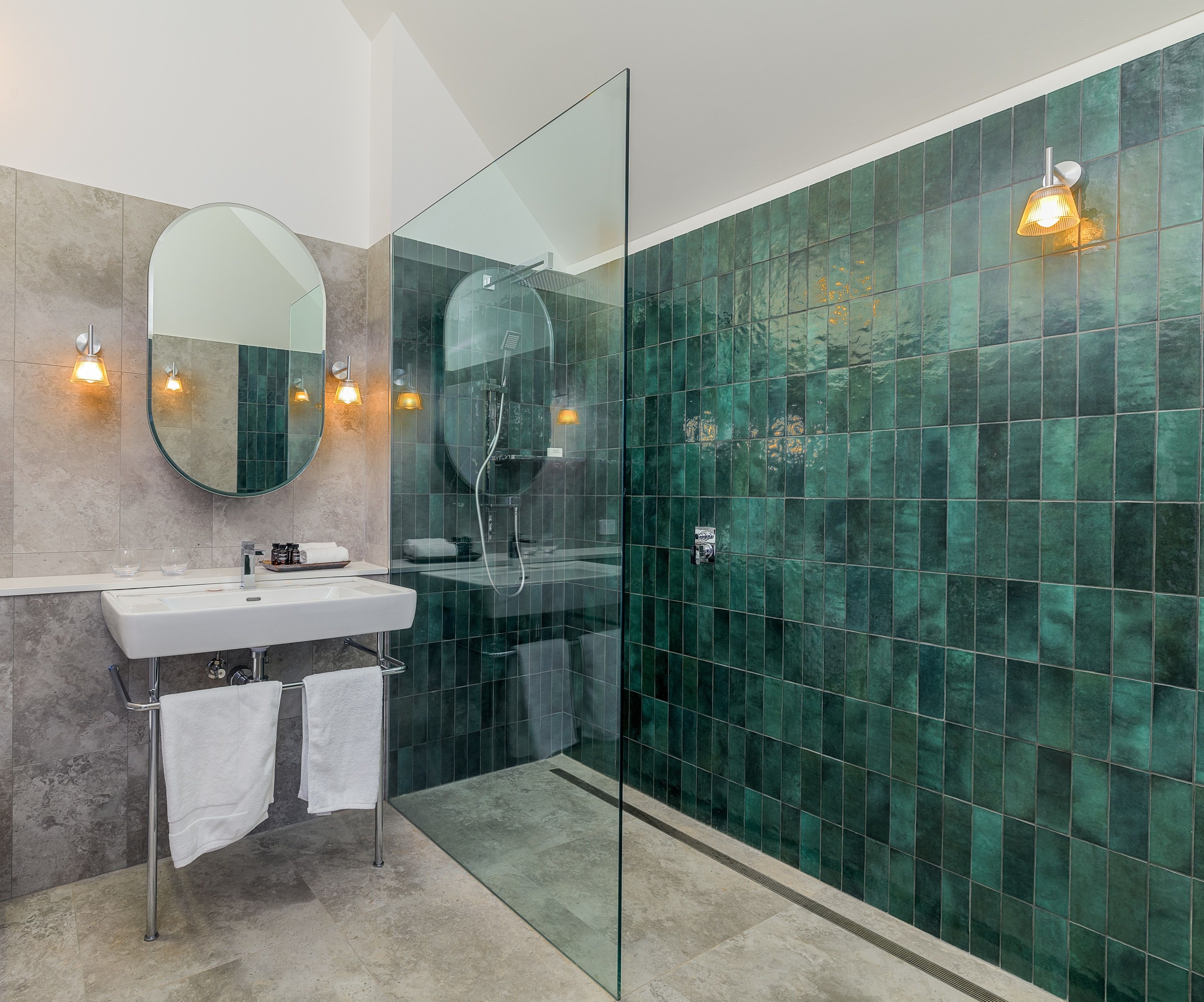 the beech tree suite | bathroom | designer toiletries, hair dryer, dressing gowns, towels