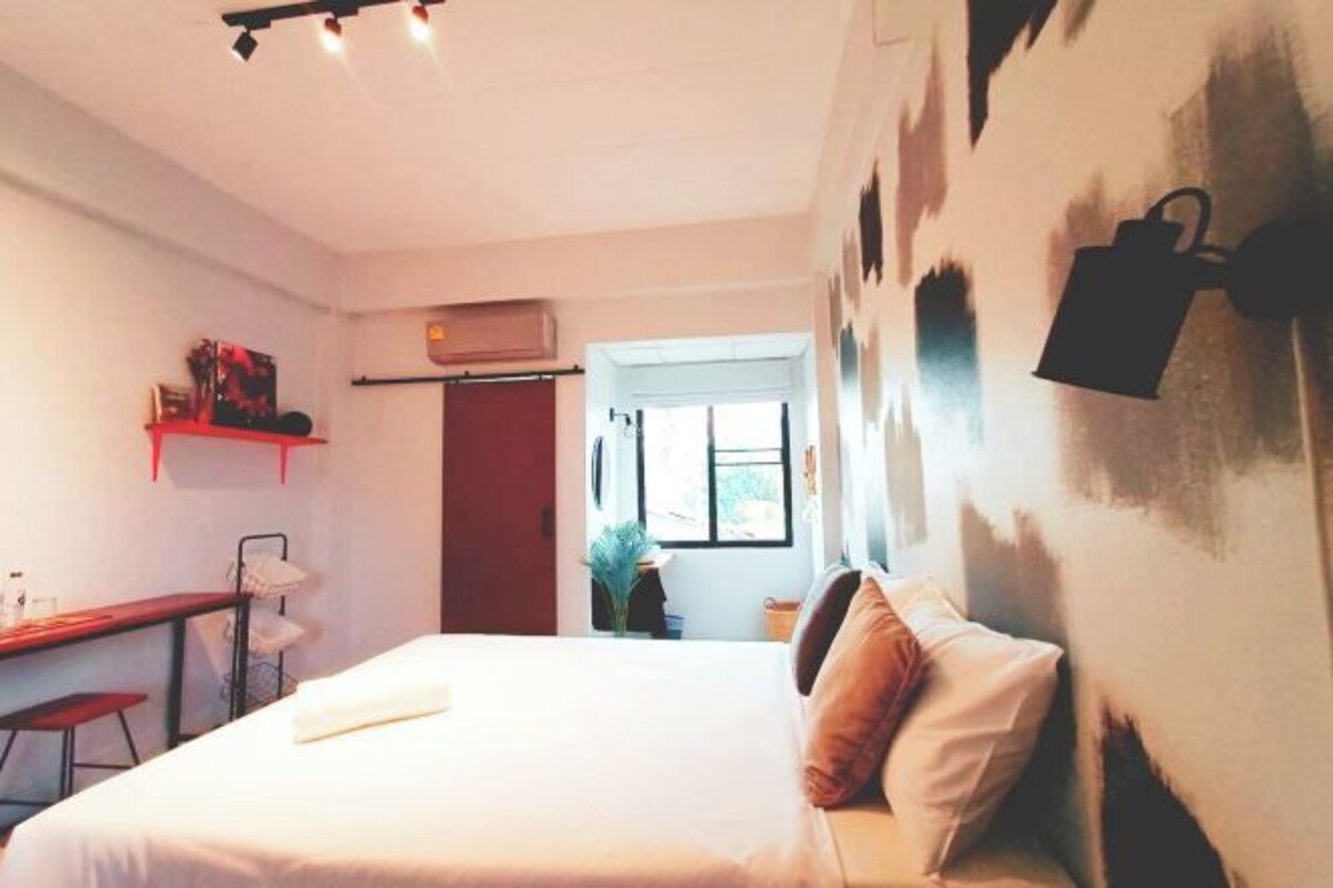 Blackout drapes, soundproofing, WiFi (free), bed sheets