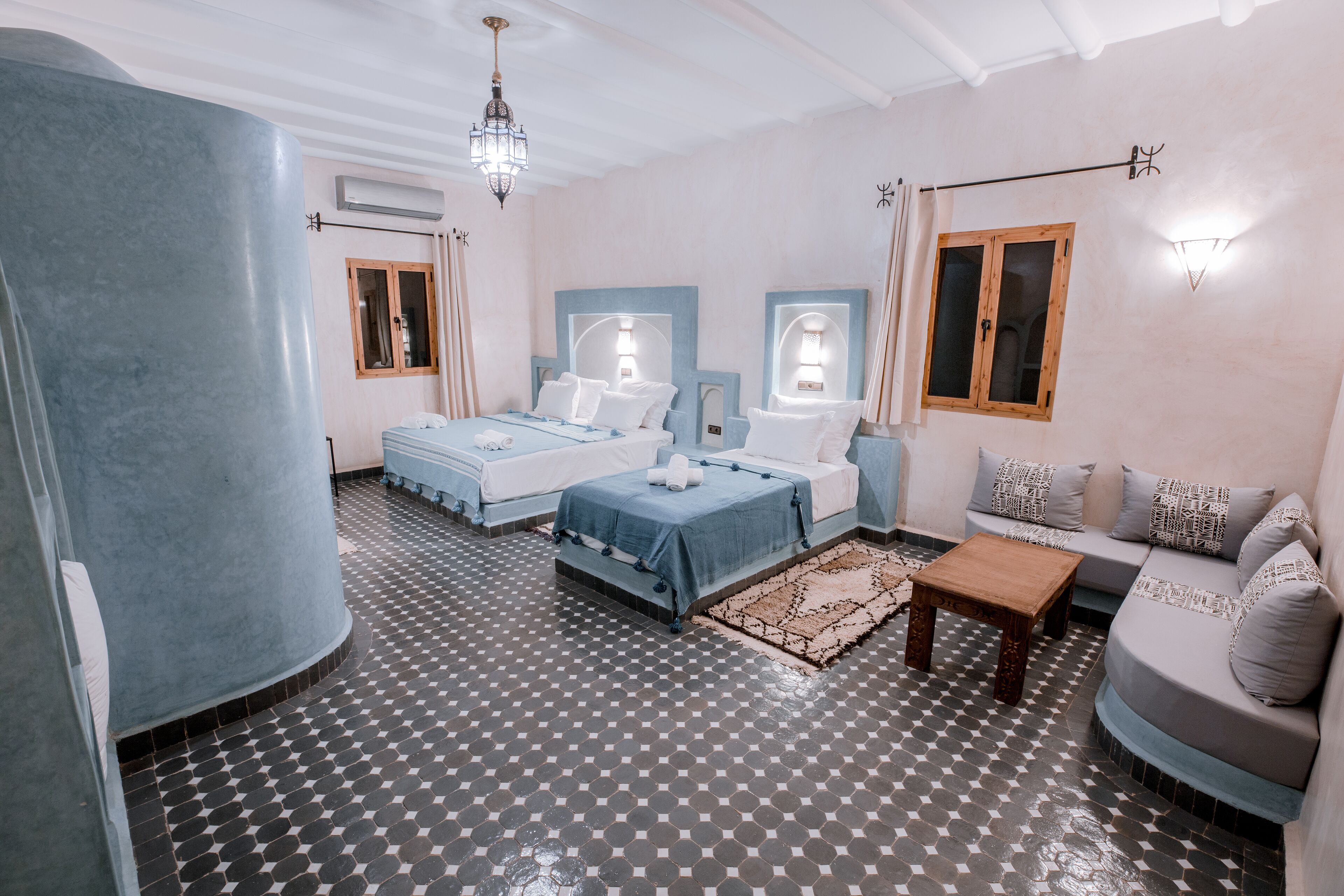 2 habitaciones y sábanas de algodón egipcio 