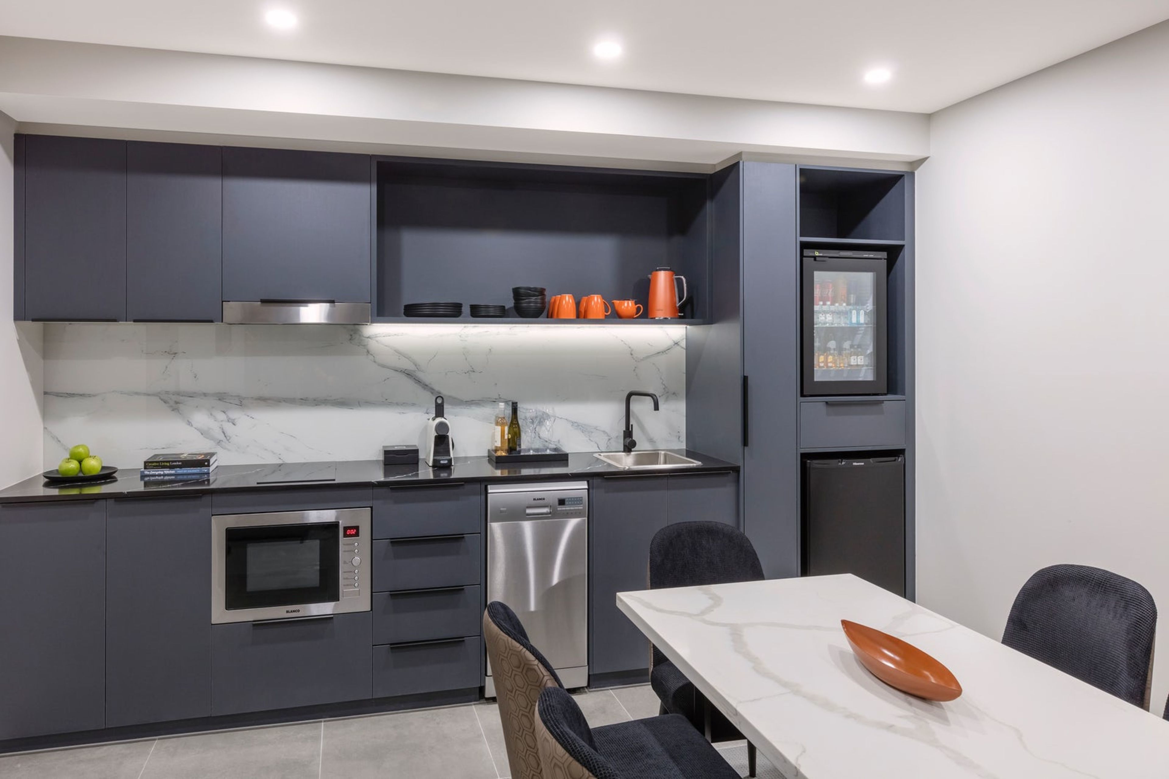 two bedroom accessible apartment | private kitchen | espresso maker, coffee/tea maker, electric kettle, cleaning supplies