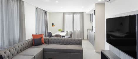 Appartement Luxe, 2 chambres, 2 salles de bains | Literie de qualité supérieure, surmatelas, minibar