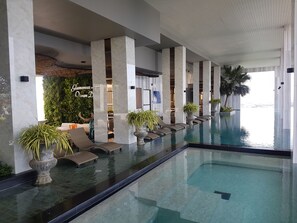 Indoor pool, 3 outdoor pools, open 7:30 AM to 8:00 AM, free pool cabanas