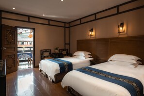 City Twin Room | Egyptian cotton sheets, premium bedding, down comforters - Chengdu Wenjun courtyard Hotel (Chengdu)