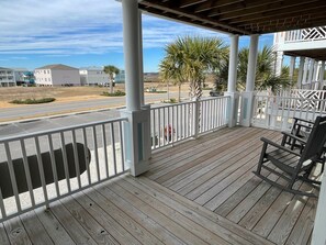 Terrace/patio - Experience luxury at 413 SSB - Lucky Old Sun: a 5BR 5BA retreat in beautiful Sunset Beach. (Sunset Beach)