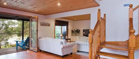 TV, fireplace, DVD player