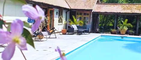 A heated pool
