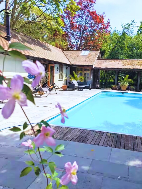 A heated pool