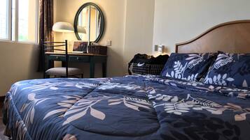 2 bedrooms, iron/ironing board, bed sheets