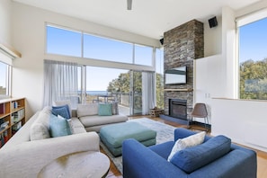 TV, fireplace, DVD player