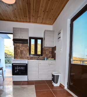 Fridge, oven, coffee/tea maker, electric kettle - panoramic sea view (Agalianos)