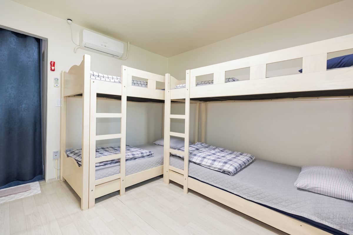 Quadruple Room (2 Bunk Beds) | Blackout drapes, soundproofing, free WiFi, bed sheets