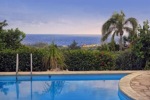 Outdoor pool, a heated pool - Superb Villa in Coral Bay Paphos, with Half Cost of the HEATED POOL Nov-Mar 26 (Paphos (Pafos))