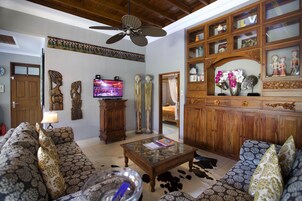Deluxe Villa, 3 Bedrooms | Living area | Flat-screen TV