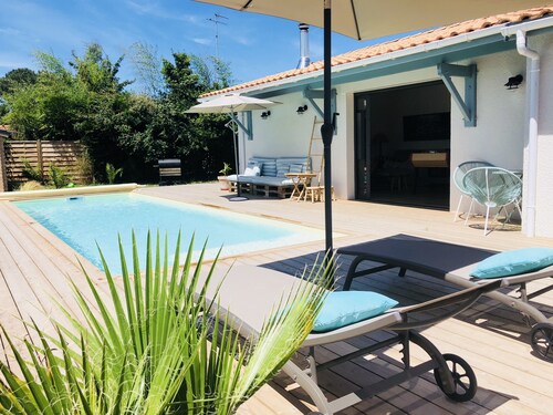 Beautiful house on the Bassin d'Arcachon with private pool