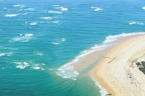 Beach nearby, sun loungers