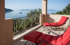 Luxury Villa, 3 Bedrooms, Beach View | Balcony view