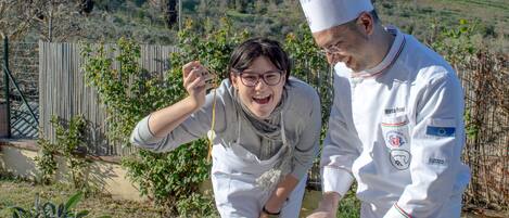 Outdoor banquet area