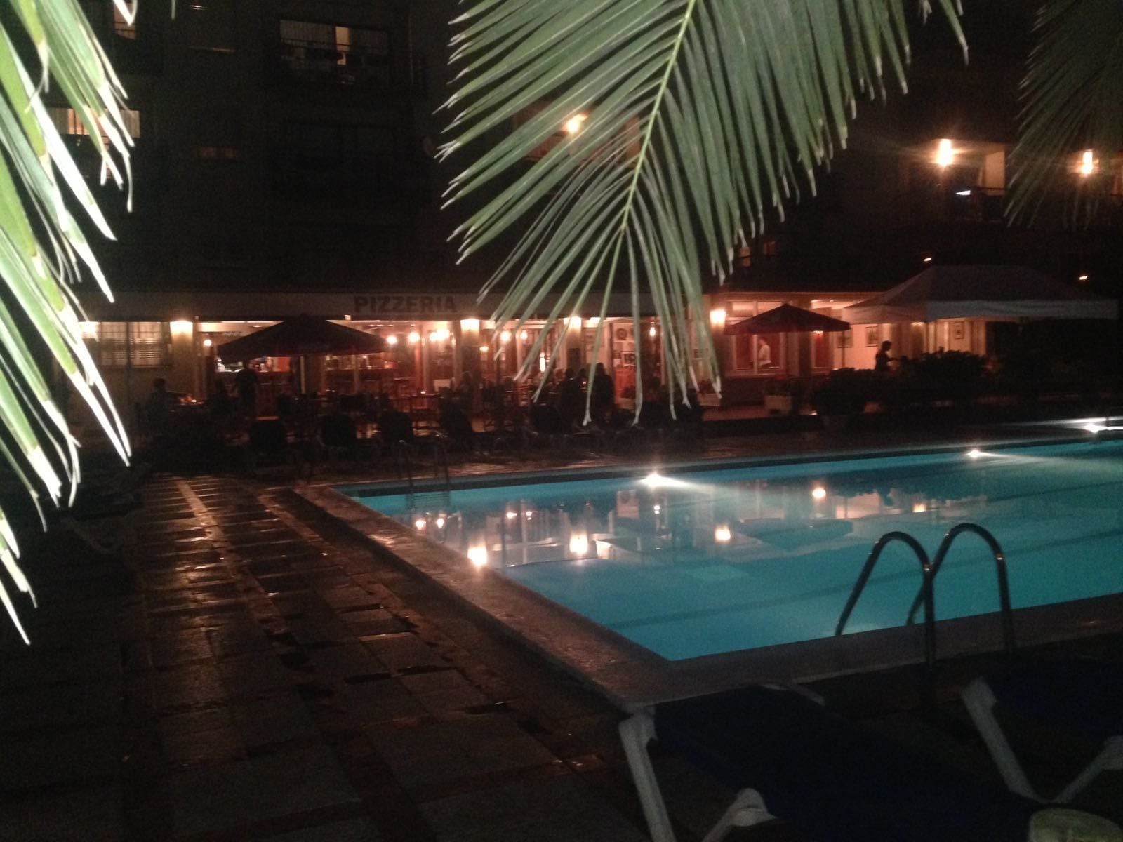 Seasonal outdoor pool, pool umbrellas, sun loungers