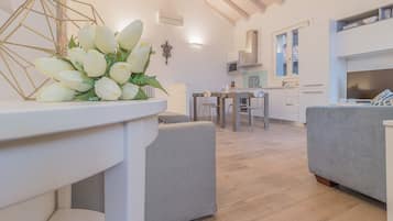 Apartment, 2 Bedrooms | Living area | TV