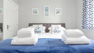 25-inch flat-screen TV with cable channels, TV