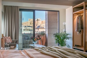 Fine niche Suite Acropolis View | Κλινοσκεπάσματα υψηλής ποιότητας, πουπουλένια παπλώματα 