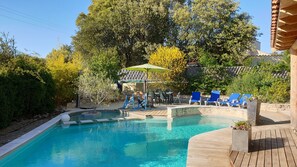 Outdoor pool - Villa "La Den des Chênes Greens" 160m2 private pool and garden (Orgnac L'aven)