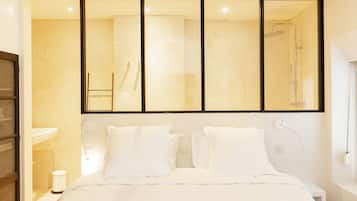 Quarto casal conforto (Fleur d'Oranger) | Roupas de cama de algodão egípcio, roupas de cama premium, frigobar