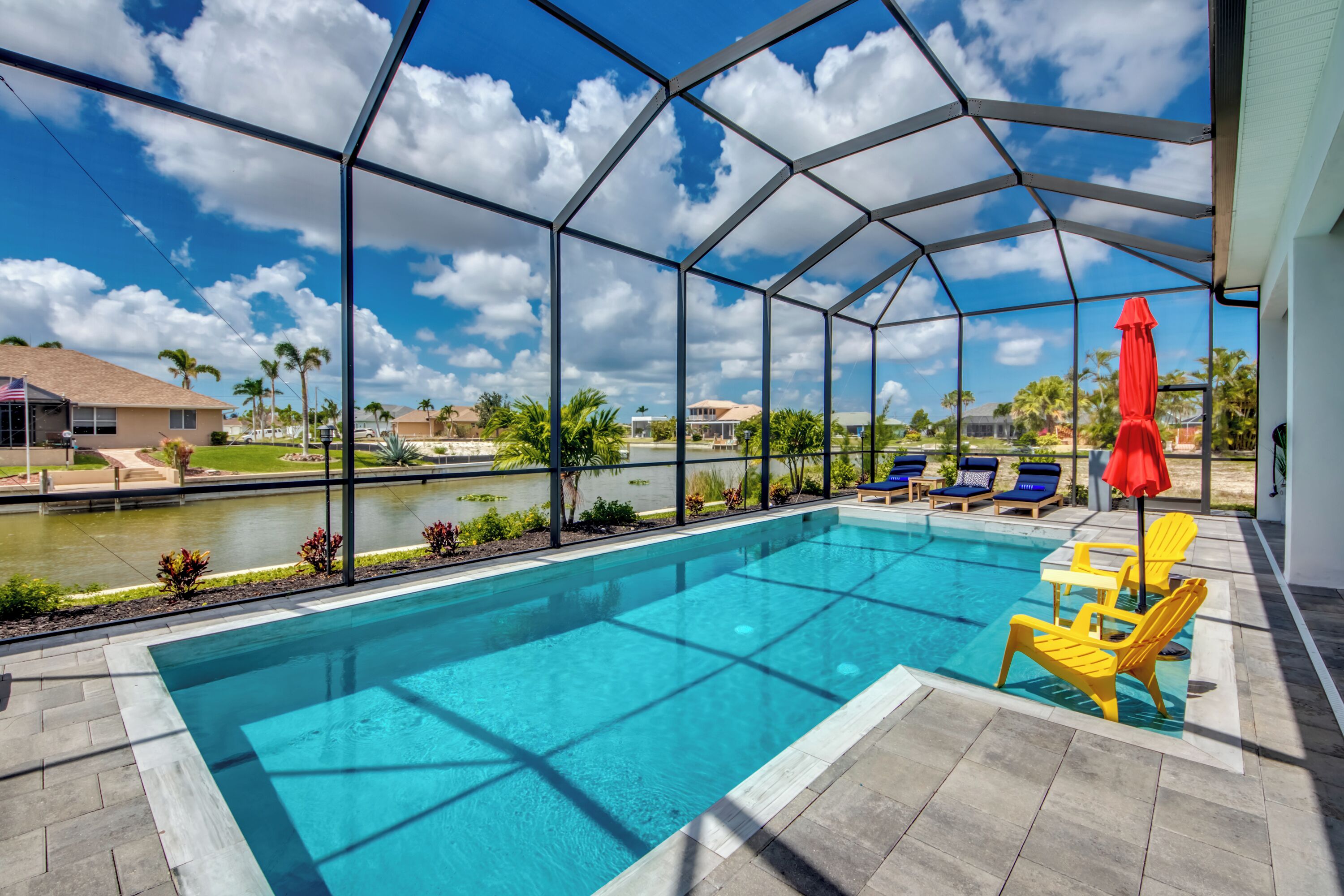 Piscina externa, piscina aquecida