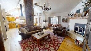 TV, fireplace, DVD player