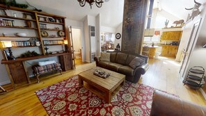 TV, fireplace, DVD player