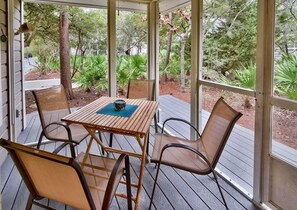 Outdoor dining - Hidden Dunes First Floor Cottage Steps from the Pool, Rare 1 Bedroom, 2 Bathroom (Miramar Beach)