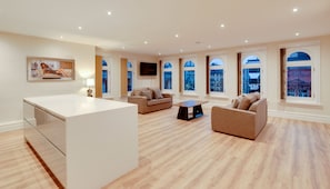 Apartment (5) | Living area | LCD TV, iPod dock -  iStay Liverpool 1 Water Street Apartments (Liverpool)