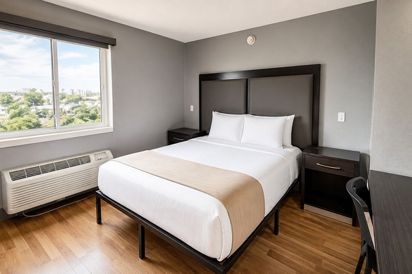 Basic Room, 1 Queen Bed, Non Smoking | Blackout drapes, WiFi (free), individually furnished, bed sheets