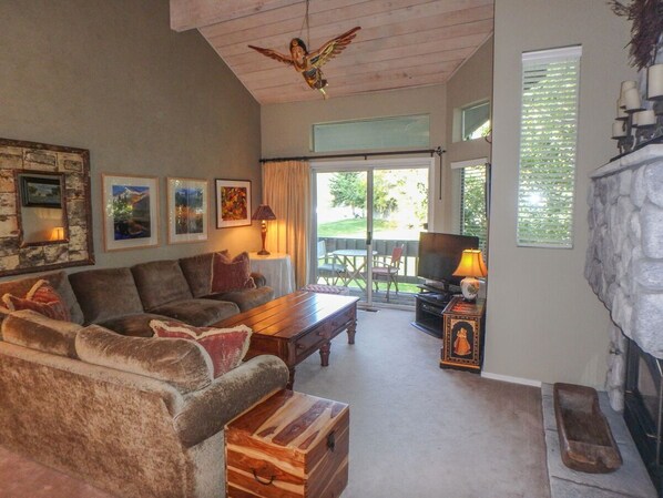 TV, fireplace, DVD player