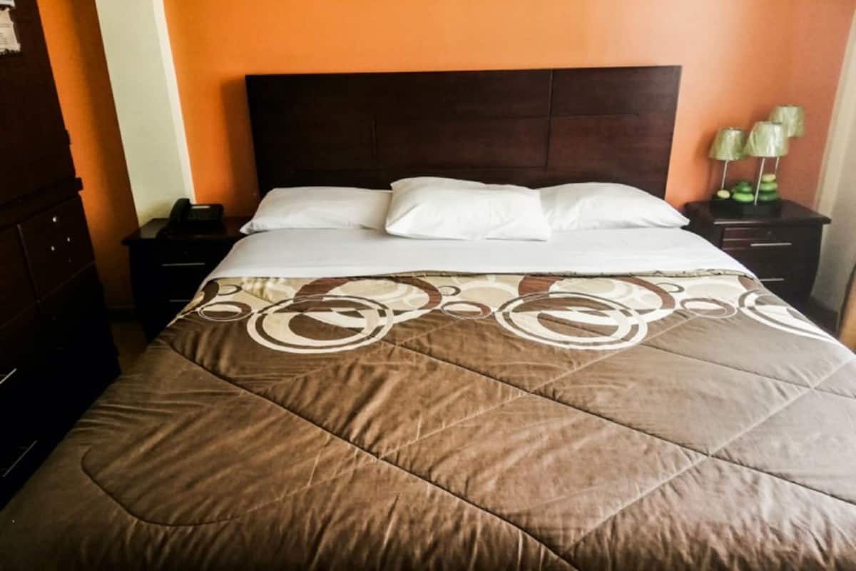 Quarto casal empresarial, 1 cama Queen, para não fumantes, suíte | Roupas de cama de algodão egípcio, roupas de cama premium