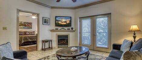 TV connectée, cheminée