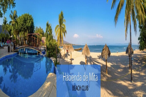 Outdoor pool, a heated pool - Beautiful 4 Bedroom condo Hacienda de mita, Punta Mita Premier membership (Punta de Mita)