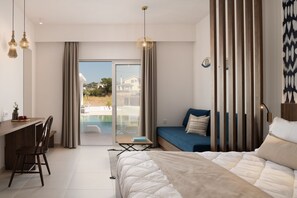 Superior Suite, Pool Access, Pool View | 1 bedroom, Egyptian cotton sheets, premium bedding, pillowtop beds - Nama Retreat (Rhodes)
