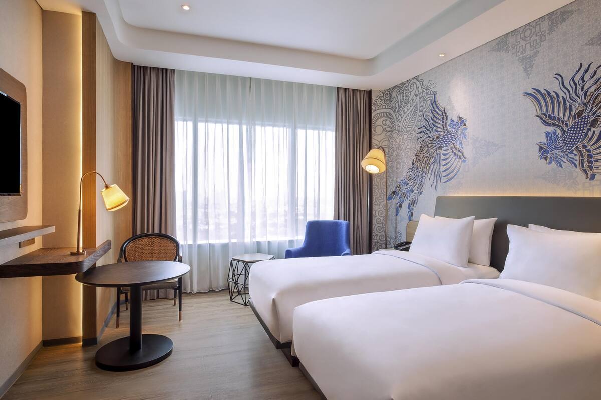 Kamar Superior, 2 Tempat Tidur Twin | Tempat tidur Select Comfort, minibar, brankas, dan meja kerja